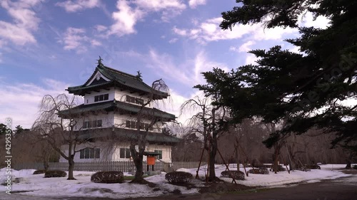 Wallpaper Mural Wide open view of famous Hirosaki Castle in Northern Japan during winter Torontodigital.ca