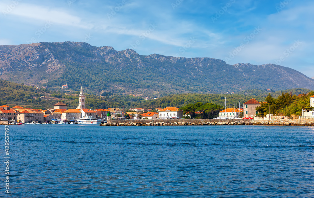 Panorama of the island of Hvar. Dolmatia, Croatia