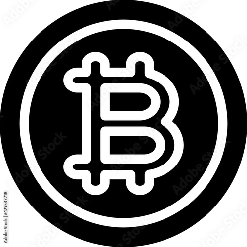 bitcoin icon vector