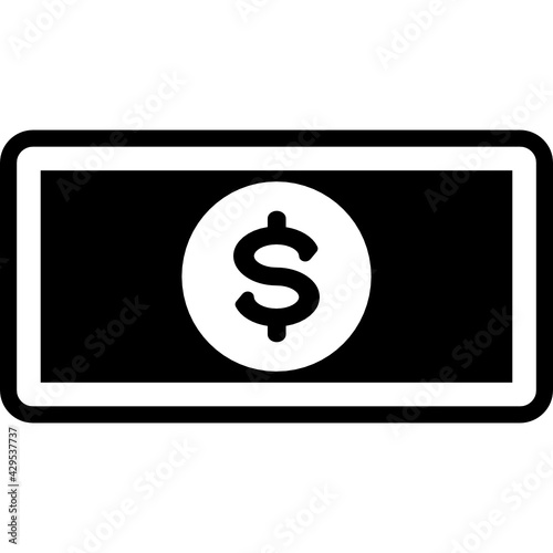 dollar bill icon vector