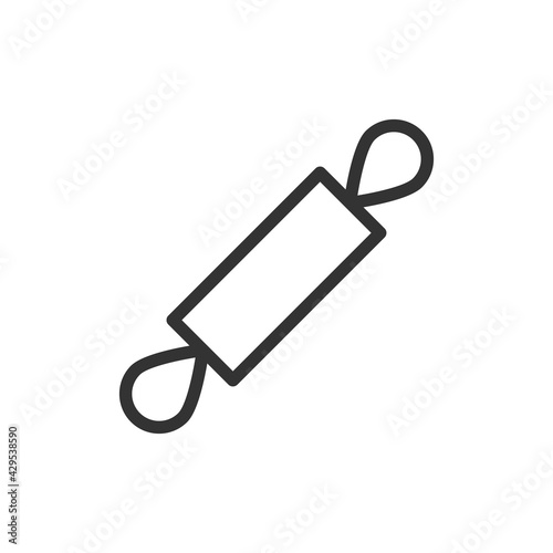 Rolling pin minimal line icon.