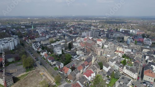 Bochum Wattenscheid, NRW, Germany. Aerial drone push in shot photo