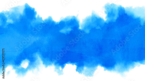 青の水彩の筆の跡、背景素材、テクスチャ