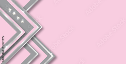 rosa Hintergrund luxuriös mit Straßsteinen und silber metallisch glänzend