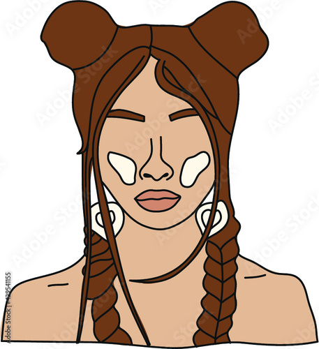 Abstract Woman Minimal Portrait Illustration