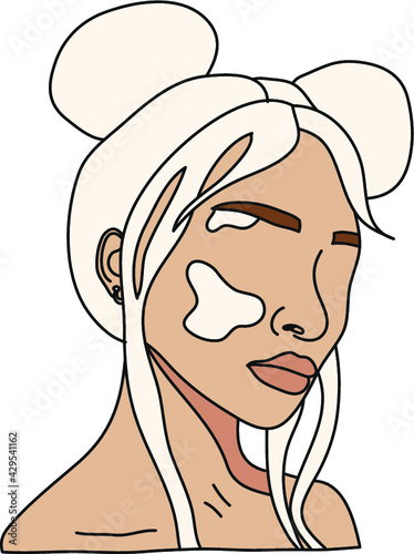 Abstract Woman Minimal Portrait Illustration