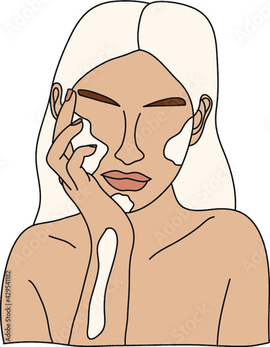 Abstract Woman Minimal Portrait Illustration