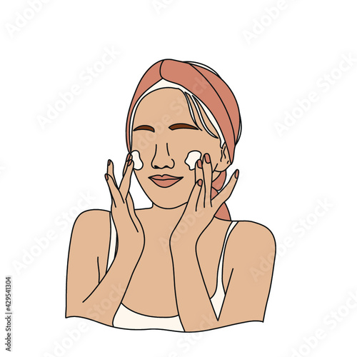 Abstract Woman Minimal Portrait Illustration