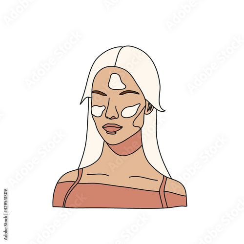 Abstract Woman Minimal Portrait Illustration