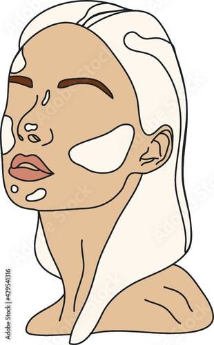 Abstract Woman Minimal Portrait Illustration