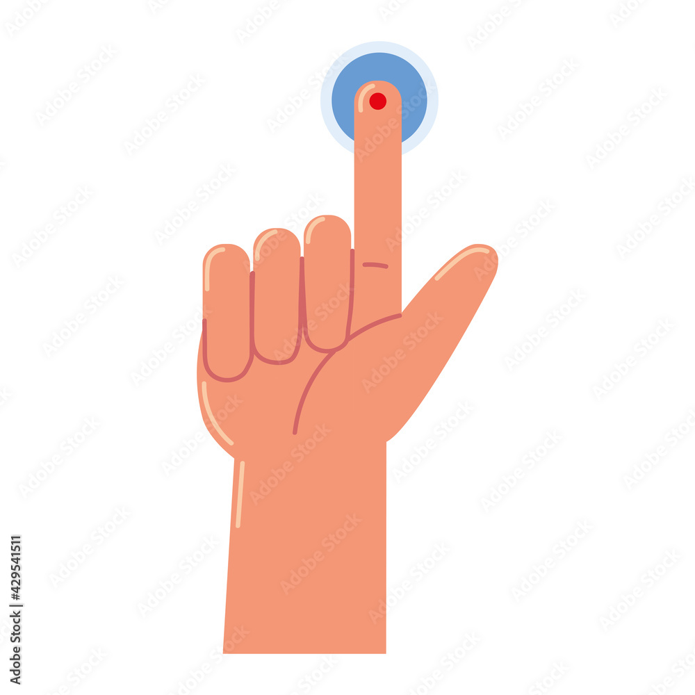 Obraz premium hand diabetes test