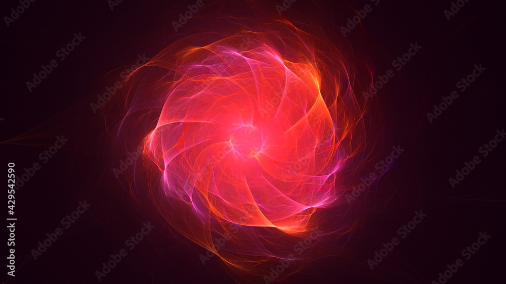 Fototapeta premium 3D rendering abstract multicolor fractal light background