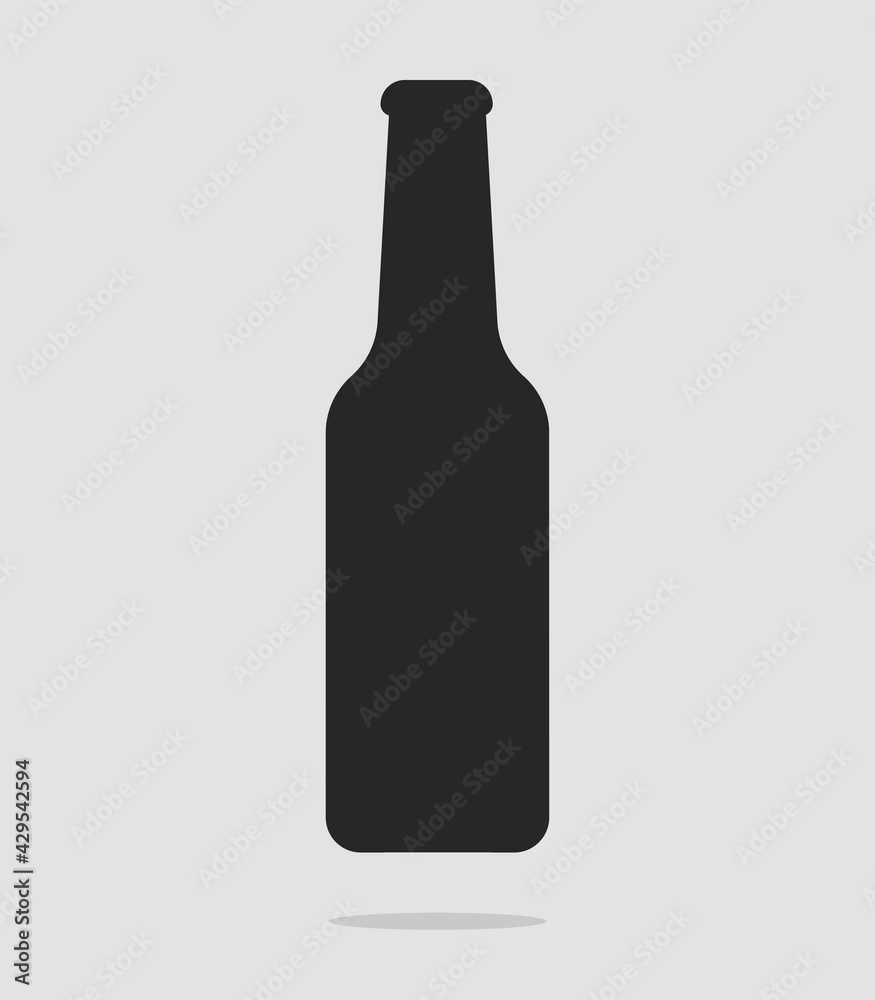 Glass bottle icon - stock vector Glass bottle icon - stock vector