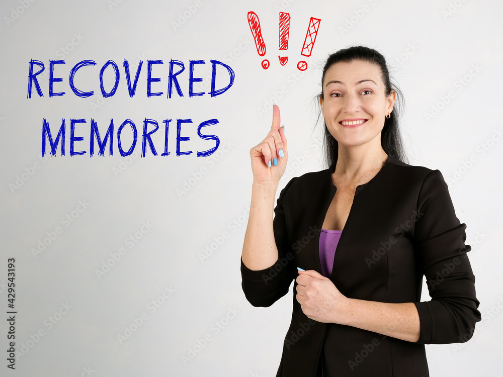 Conceptual photo about RECOVERED MEMORIES exclamation marks with handwritten phrase. Conceptual photo about RECOVERED MEMORIES exclamation marks with handwritten phrase.
