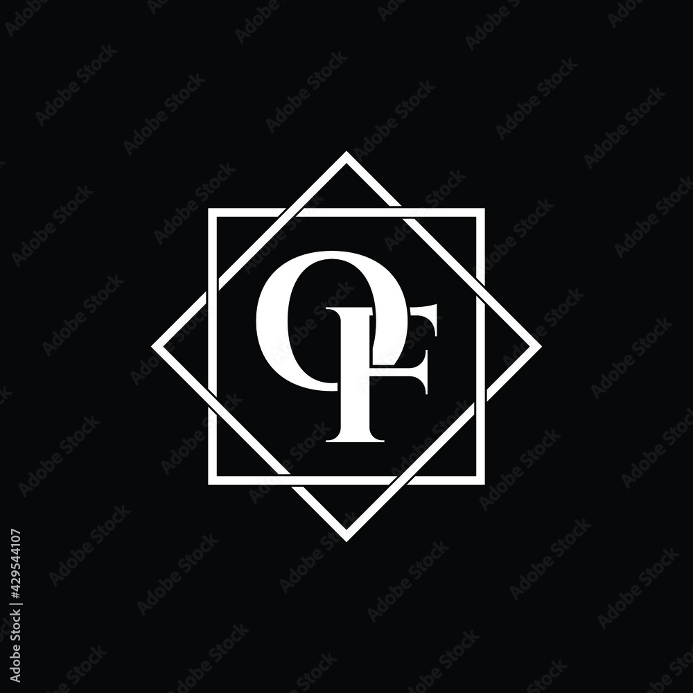 Letter OF luxury logo design vector Letter OF luxury logo design vector