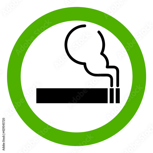 Icon smoking area sign.Isolated on white background