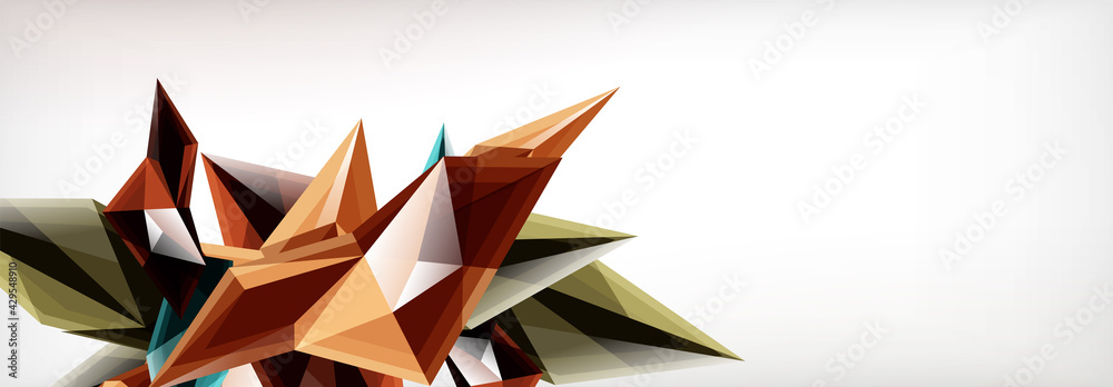 Vector 3d triangles and pyramids abstract background for business or technology presentations, internet posters or web brochure covers Vector 3d triangles and pyramids abstract background for business or technology presentations, internet posters or web brochure covers