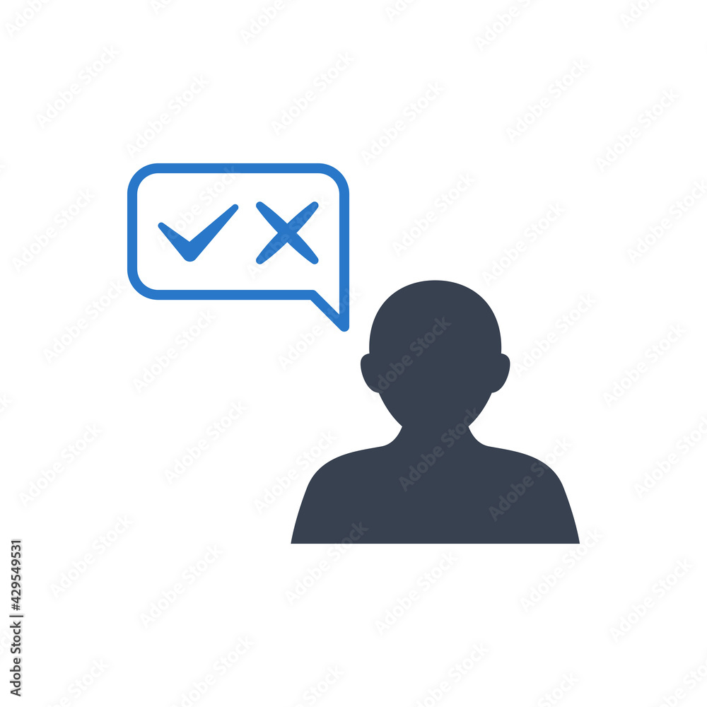 User's choices icon vector graphic illustration User's choices icon vector graphic illustration