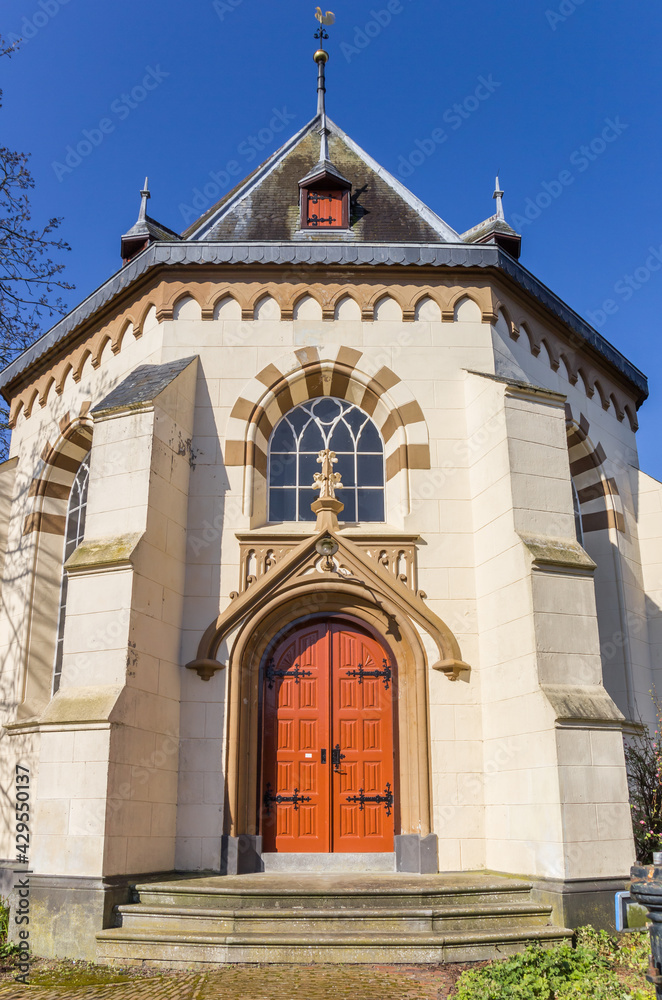 Entrance to the historic church of Warffum