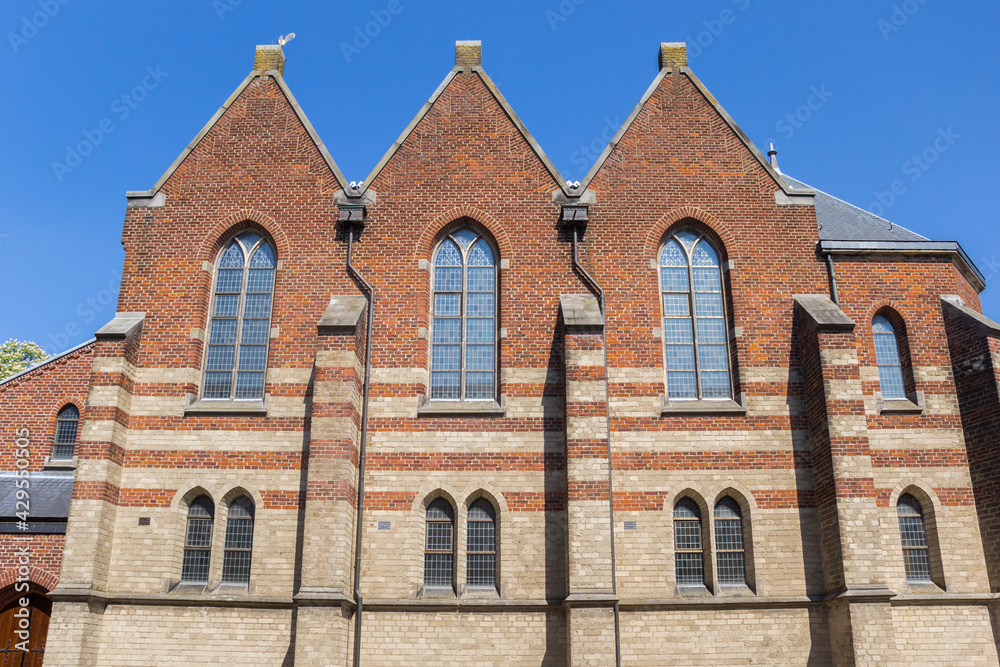 Side windows of the historic church in Rijssen