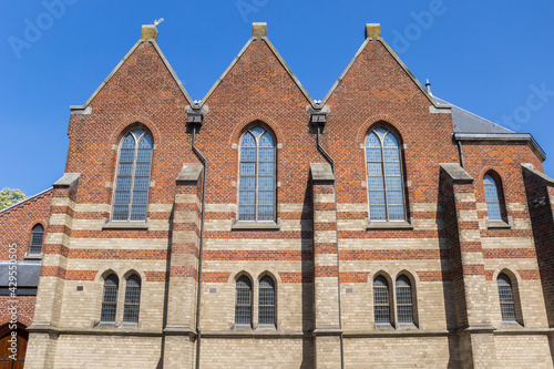 Side windows of the historic church in Rijssen
