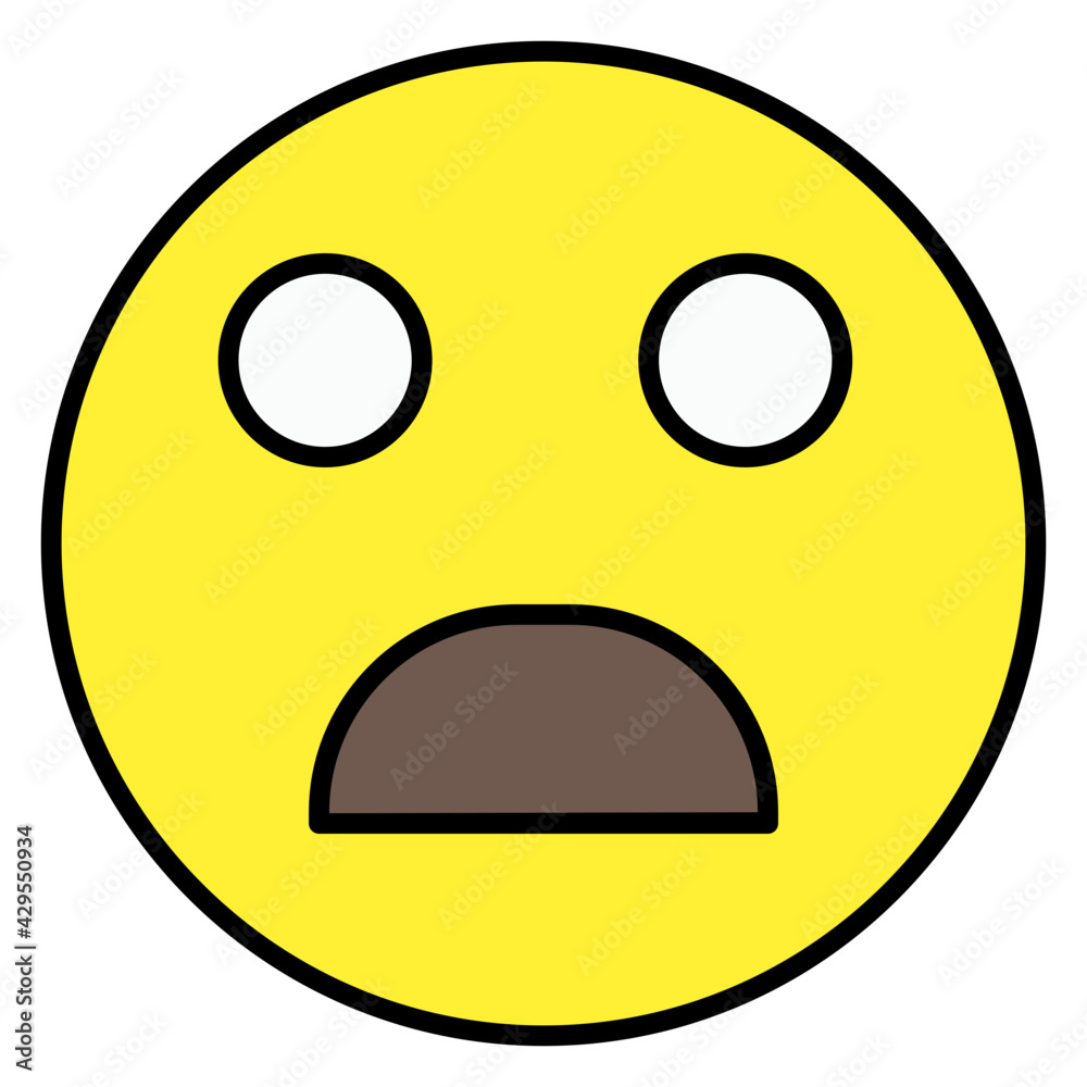 Astonished emoji icon, editable vector Astonished emoji icon, editable vector