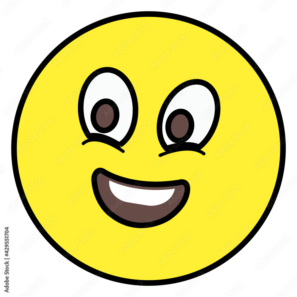 Flat design icon of rolling eyes emoji