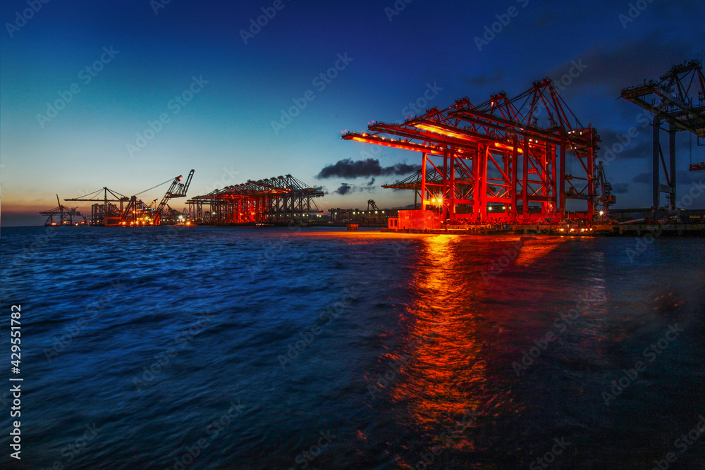 Shanghai shipyard and container terminal