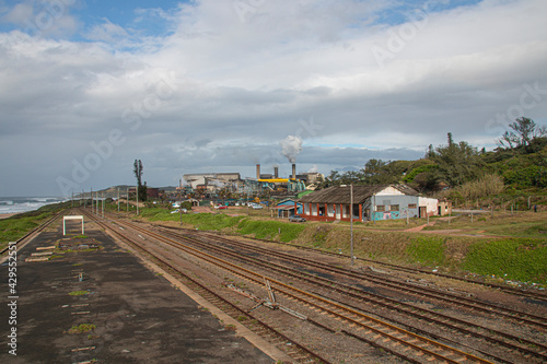 Old Railway Tracks with Dilapidated Unused Platform