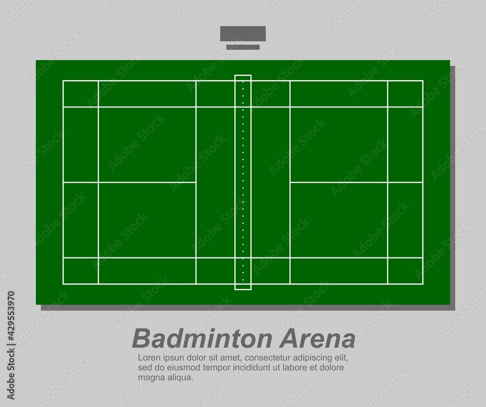 design about the badminton arena design about the badminton arena