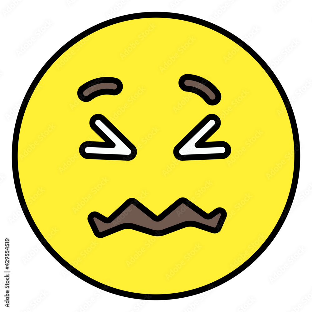 Obraz premium A unique design icon of confounded emoticon