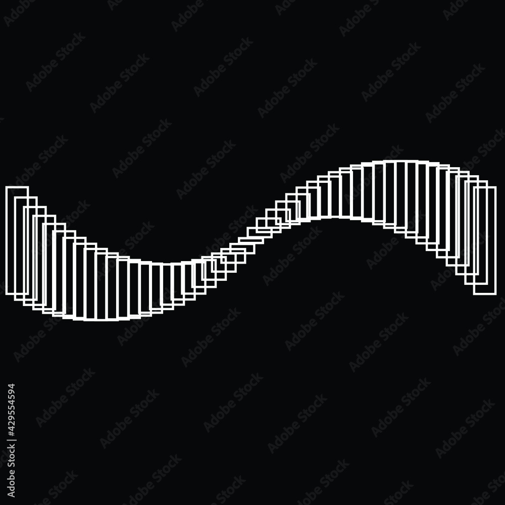 Lines in rectangles Form . Spiral Vector Illustration .Technology Logo . Design element . Abstract Geometric shape . Lines in rectangles Form . Spiral Vector Illustration .Technology Logo . Design element . Abstract Geometric shape .