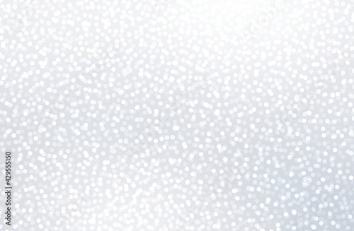 White glitter pure blank textured background. Wedding or winter holidays abstract illustration. Brilliance light subtle confetti.