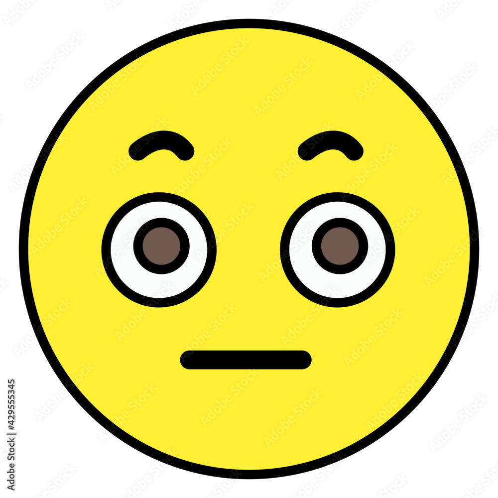 Fototapeta premium A trendy vector design of wide eyes emoji 