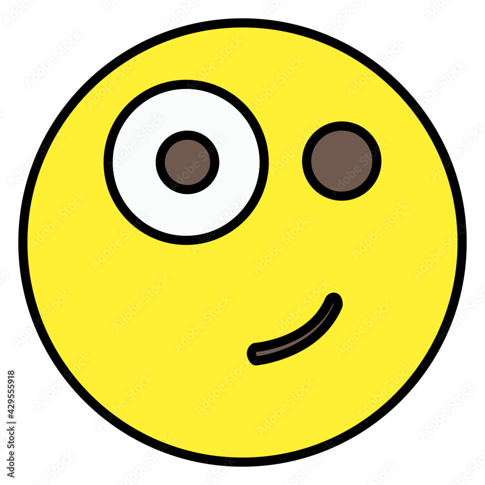 Fototapeta premium Flat design icon of zany emoji