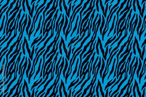 tiger fur texture on blue background.