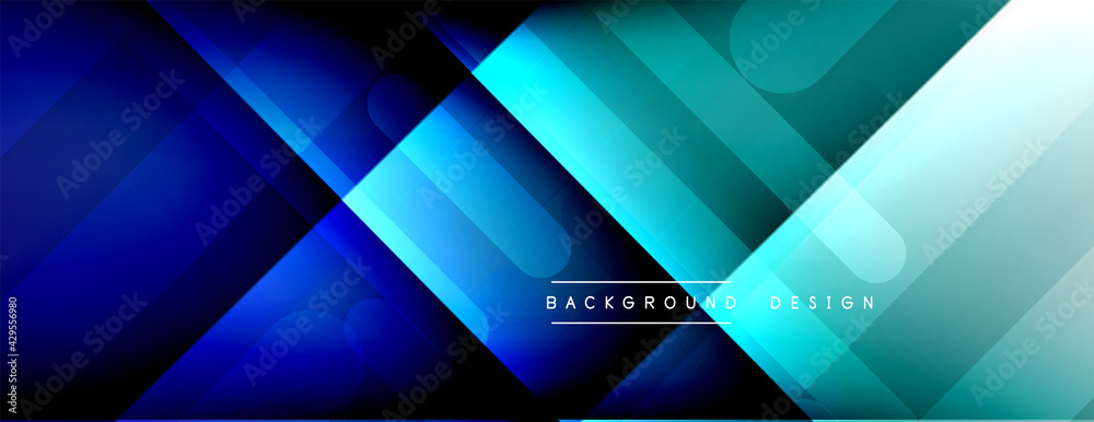 Obraz premium Dynamic lines abstract background. 3D shadow effects and fluid gradients. Modern overlapping forms