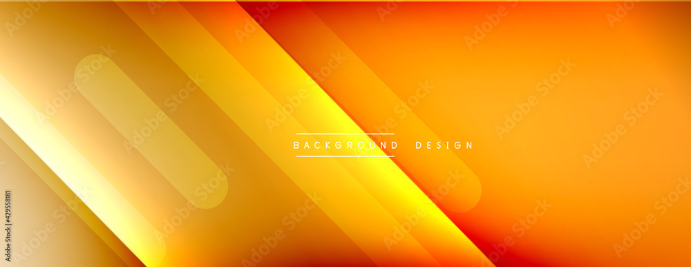 Dynamic lines abstract background. 3D shadow effects and fluid gradients. Modern overlapping forms