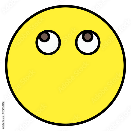 Emoji with surprised expression, shocked emoji icon