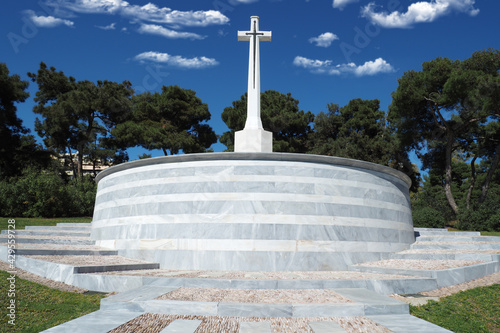 Slika na platnu Μilitary park cemetery in Alimos district in remembrance of British troops that