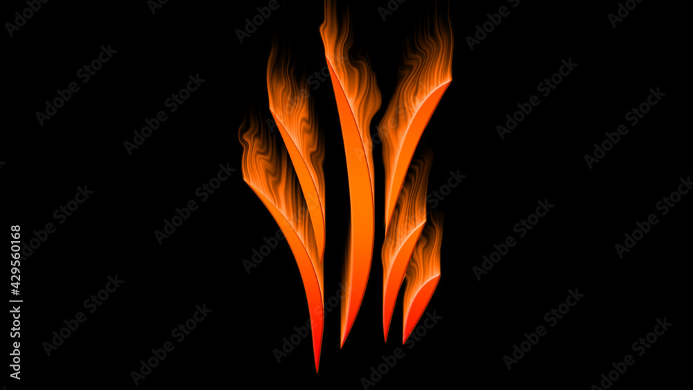 Fototapeta premium fire grass texture with black color background