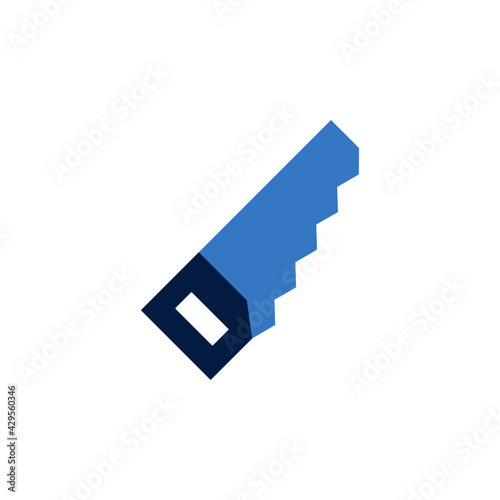 saw icon in color icon, isolated on white background 