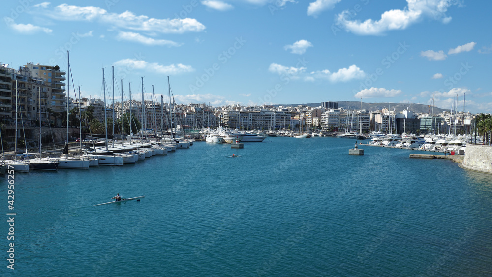 Beautiful Marina and round port of Zea or Pasalimani in the heart of Piraeus, Attica, Greece Beautiful Marina and round port of Zea or Pasalimani in the heart of Piraeus, Attica, Greece