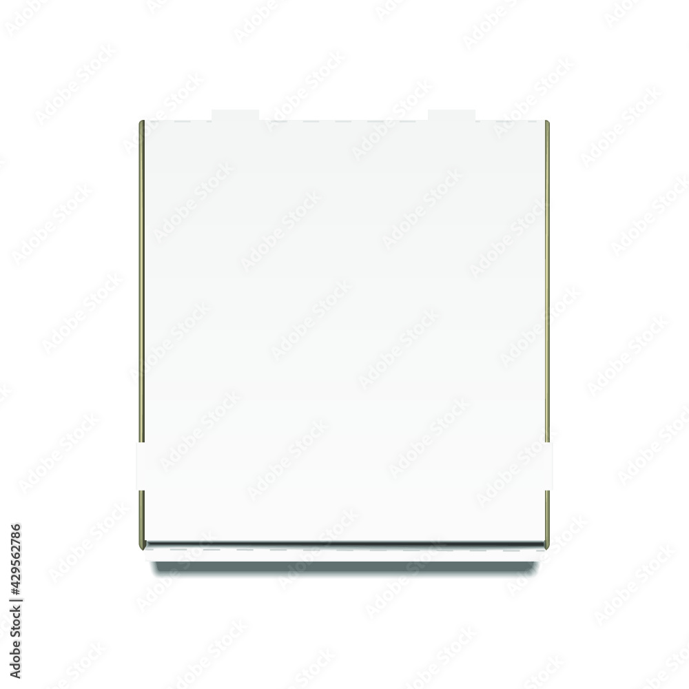 Pizza box mockup isolated on a white background. 3d rendering Pizza box mockup isolated on a white background. 3d rendering