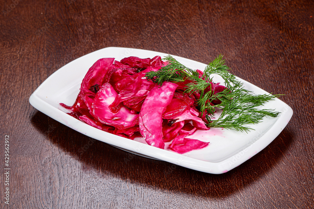 Pickled red cabbage with dill Pickled red cabbage with dill