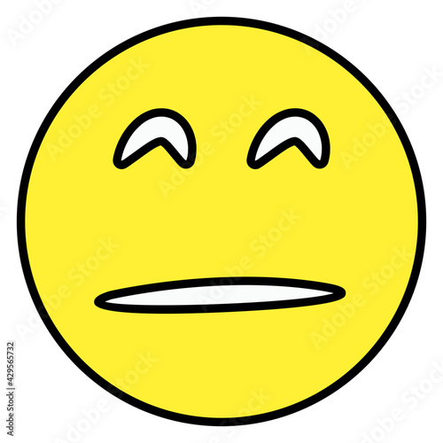 
A creative design icon of expression face 

