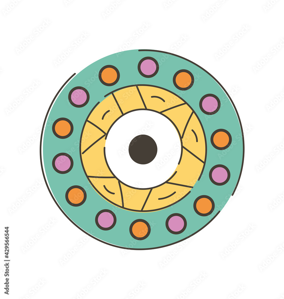 Colorful eye talisman as an occultism and prophecy sacred symbol Colorful eye talisman as an occultism and prophecy sacred symbol