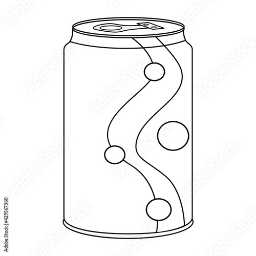 cans line vector illustration,isolated on white background
