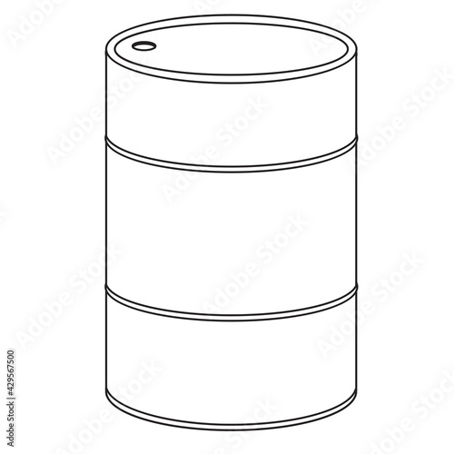 oil drum line vector illustration