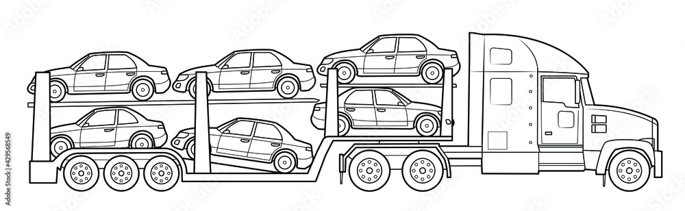 Car Transporter Page Coloring Pages - vrogue.co